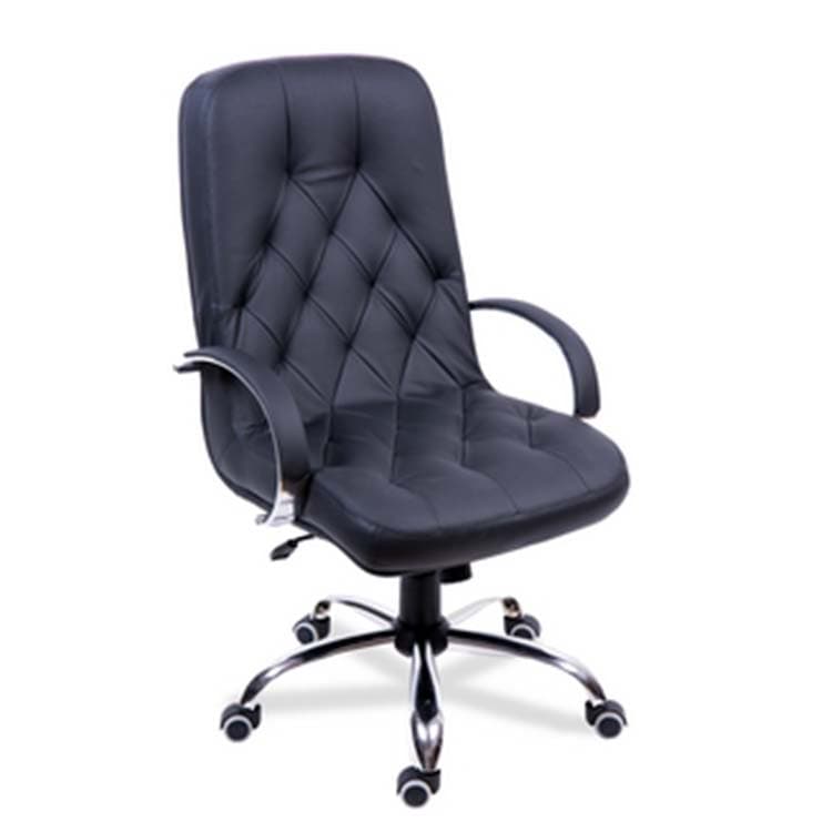 Кресло для руководителя Мирэй Премьер хром короткий ТГ, кожзам