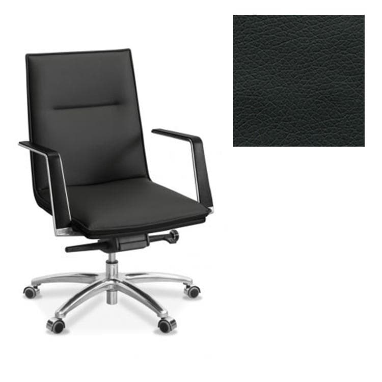 Кресло Юнитекс Соло для посетителя экокожа премиум черная CN1114