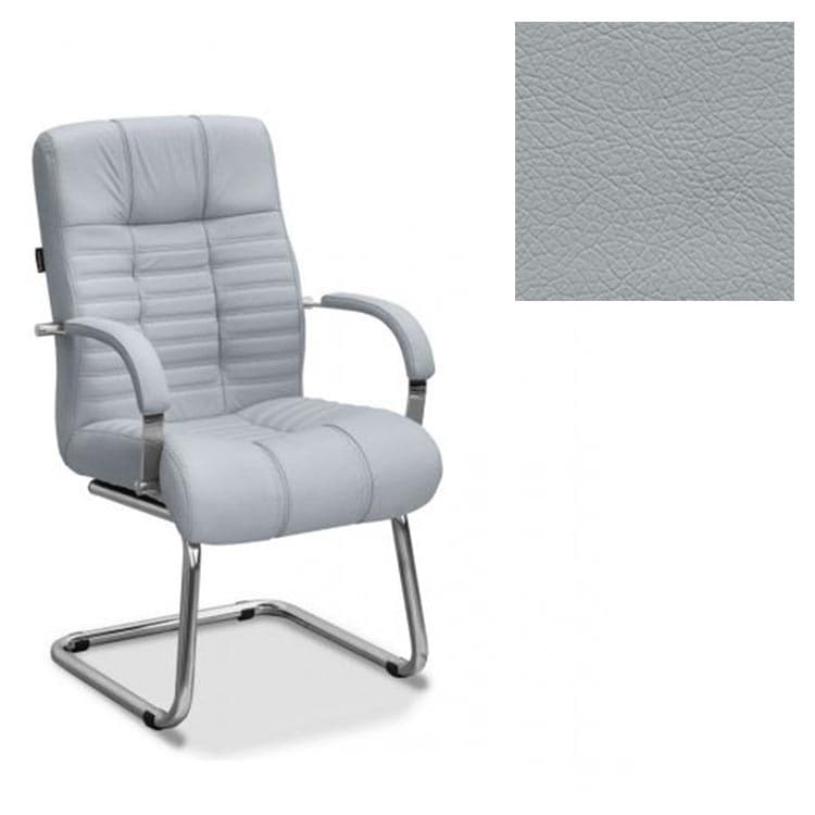 Кресло Юнитекс Атлант HSX посетительское экокожа премиум светло-серая CN1132