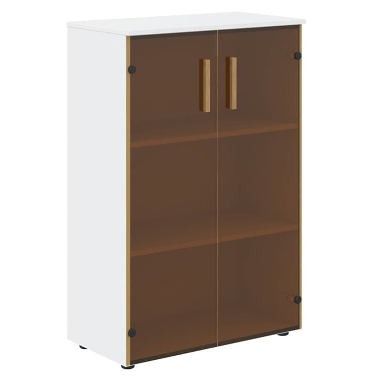 Шкаф со стеклянными дверьми и топом Skyland FMC 80.2 прозрачное/белый премиум 802х429х1213 FORTA