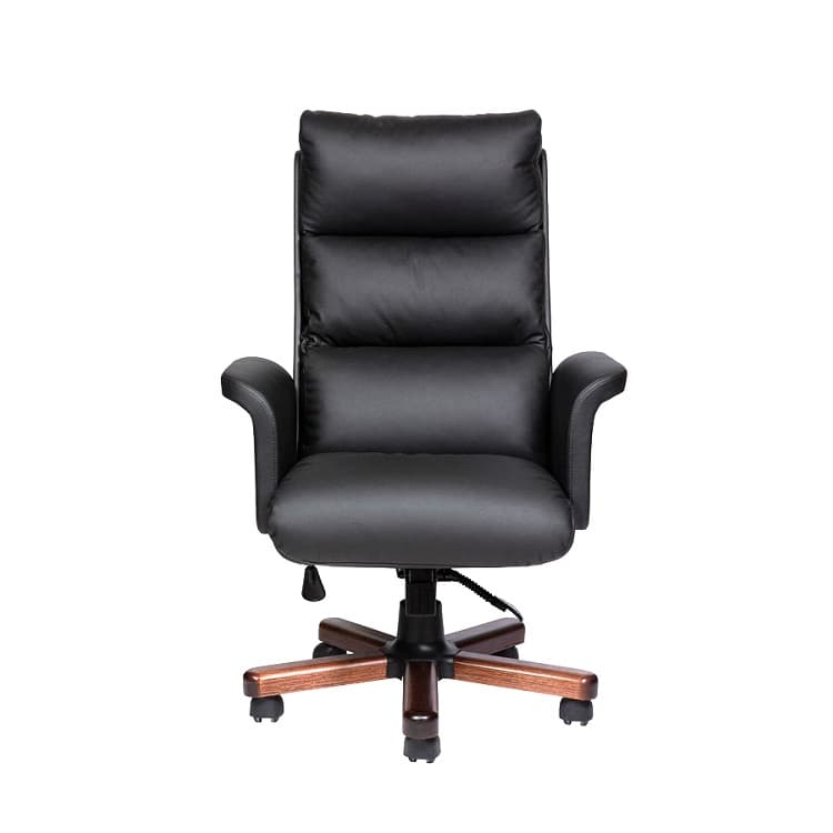 Кресло офисное Мирэй ВИП натуральная кожа/черный цвет