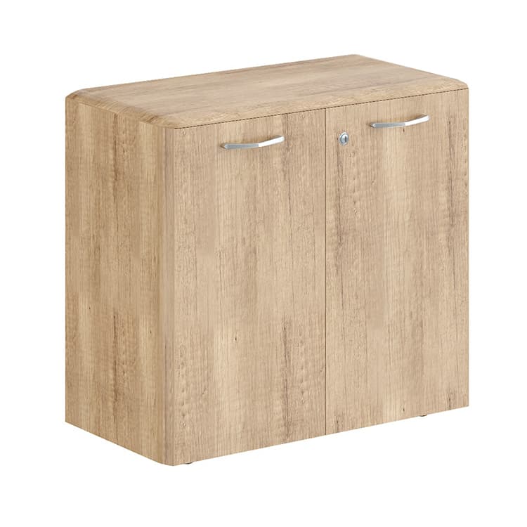 Шкаф низкий с замком в глухих малых дверях и обвязкой Skyland DLC 85.1(Z) дуб каньон 892х450х815 DIONI