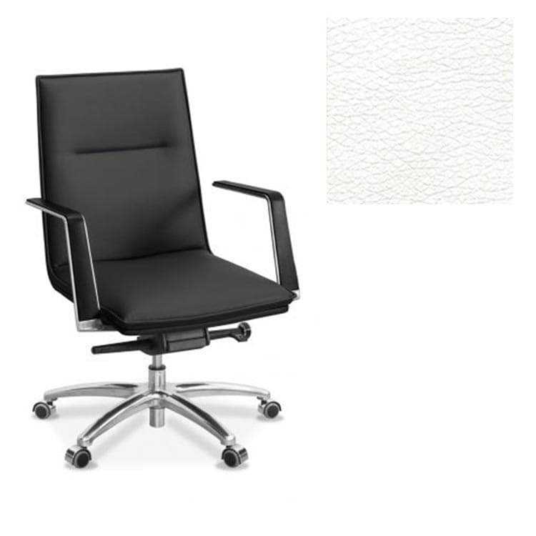 Кресло Юнитекс Соло для посетителя экокожа премиум белая CN2