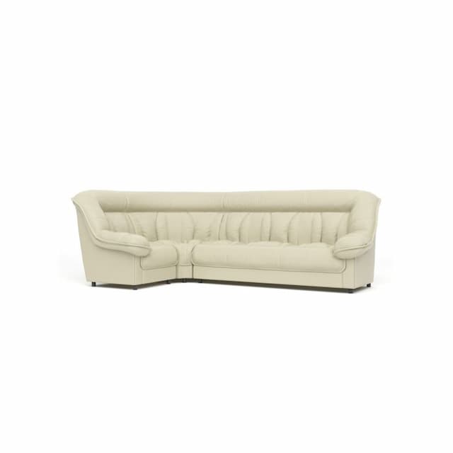 Диван угловой Юнитекс ЭДЕЛЬВЕЙС М.1У3.03.5 Ed/1y3/cn1112 экокожа премиум / светло-бежевая