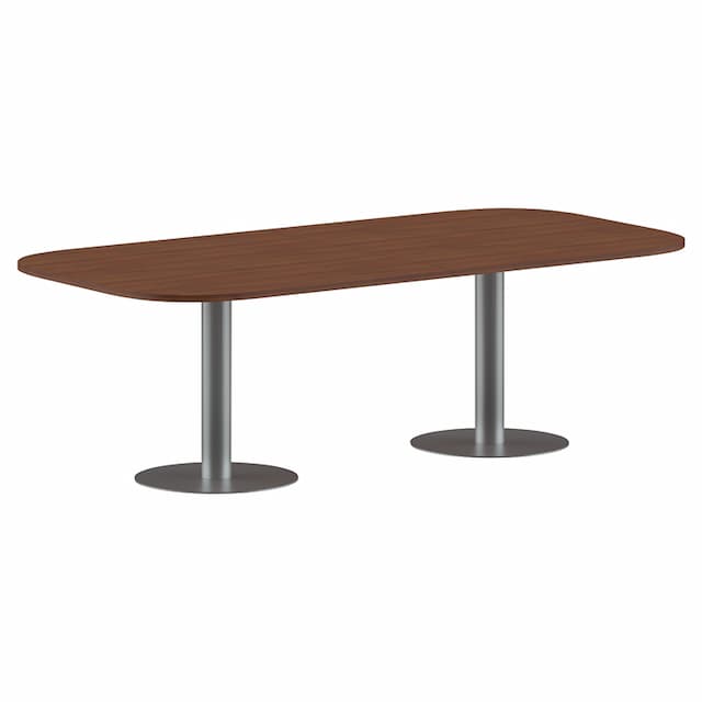 Конференц-стол Skyland ПРГ-8 орех французский/алюминий 2400х1200х750 Imago