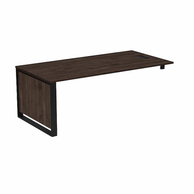 Стол рабочий с лючком, с опорным кронштейном Алсав MAGNETIC 15СОЛ.2010 (2000х1000х750) брауни/graphit