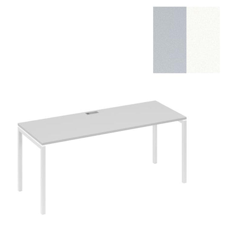 Стол письменный Юнитекс А4 на металлокаркасе DUE А4 Б2 016 СЕ (180x70x75) серый/металлокаркас белый
