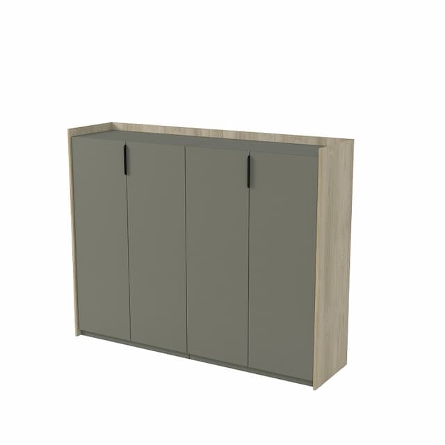 Шкаф средний двусоставной Алсав MAGNETIC 15ШДC.1401 (1768х460х1400) okwood/terra