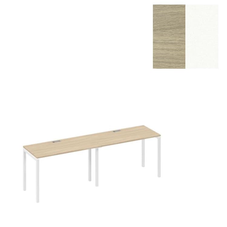 Рабочая станция Юнитекс А4 каркас DUE А4 Б2 024-2 ДК (2х140) (280x80x75) дуб скандинавский/металлокаркас белый