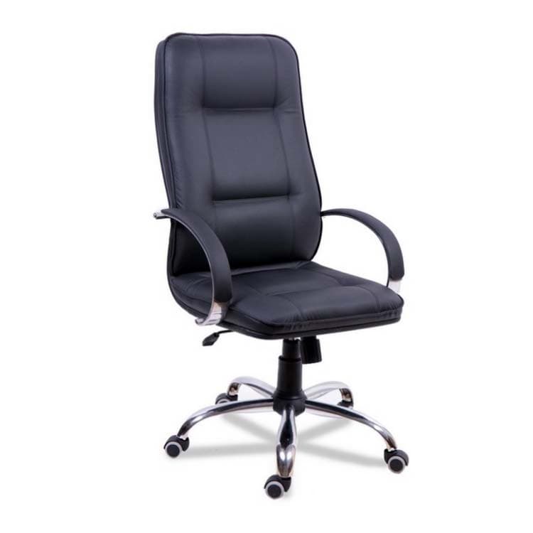 Кресло для руководителя Мирэй Филадельфия хром ТГ, кожзам