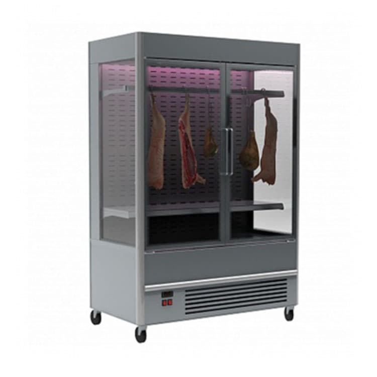 Витрина холодильная Полюс CUBA FLESH FC 20-07 VV 0,7-3 X7 0430 (распашные двери структурный стеклопакет)