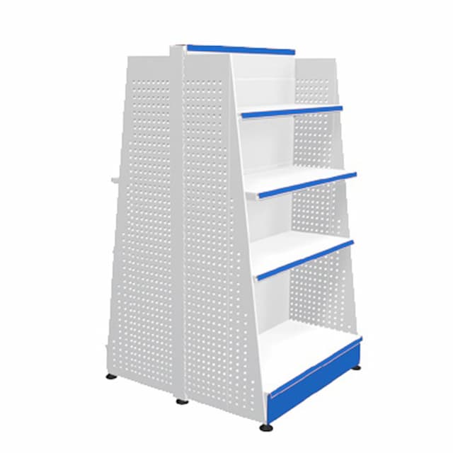 Стеллаж двусторонний с перфорированными торцевыми панелями Русь MAGMA СКД065